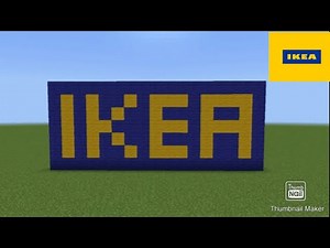 Minecraft Video: How To Make The IKEA Logo (2022 Logo Tutorial)