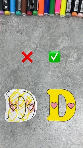 ❌ Wrong vs ✅ Right: Coloring the Letter D