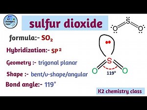 Bond angle, molecular geometry of SO2(sulfur dioxide) , by khushboo yadav