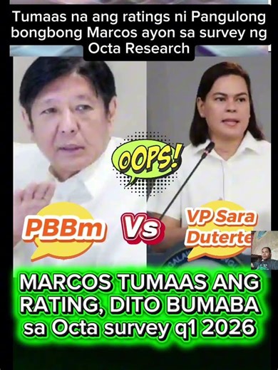#PBBm@tumaas ang rating survey #ng Octa@kay ni Sara (Duterte)