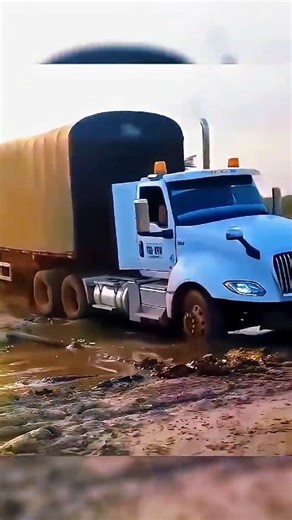 Peterbilt vs. the Muddy Shortcut: Which one wins? 😳 #TruckTalk | Mechanical Man