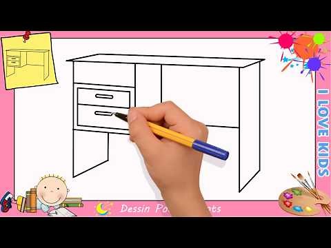 Comment dessiner une table FACILEMENT etape par etape pour ENFANTS 4