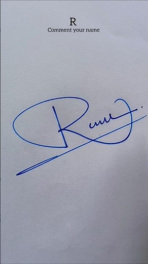 how to sign the letter R name ? #signature #shortsfeed #shortsvideo #autograph