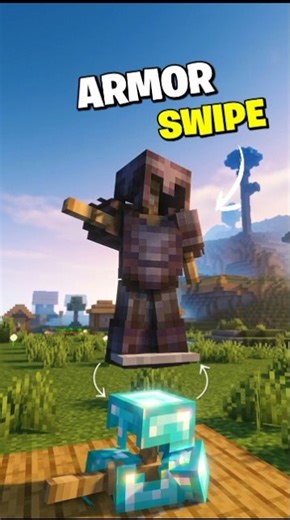 Build Armor Swipe in Minecraft! #MinecraftBuilds #Minecraft