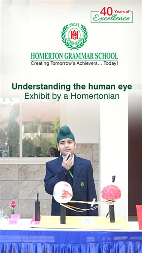 👁️🧠 Understanding the human eye. 🌈✨ From capturing light 🌟 to sending signals to the brain 🧠, the human eye helps us see the world in colour, detail and motion every day. 🌍 Watch this video by a Homertonian to know how a small organ like eyes play such an amazing role! 👀💡 . About #HomertonGrammarSchool •Only UNESCO ASPnet school in Faridabad •Unique curriculum integrated with industry best practices •Innovative & customized teaching approaches •High quality learning ensuring excellence i