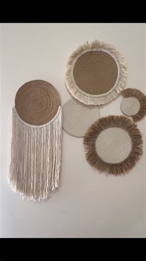 Threada store on Instagram: "A set of boho wall coasters ✨ Handmade details, natural vibes, and cozy walls #threada #interioruae #uaehome #uaedecor #uaehomestyle"