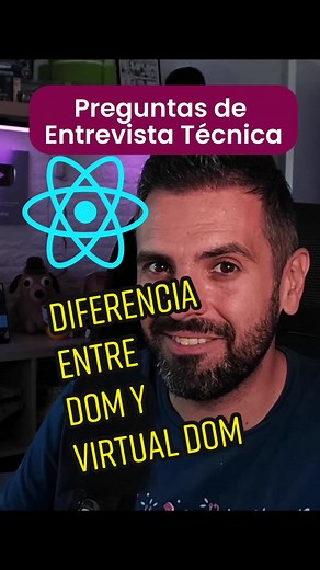 ¿Diferencias entre el Virtual DOM y el DOM real? Pregunta típica de entrevista técnica de React #programadores #reactjs #entrevistadetrabajo