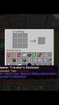 MAKING A TRAVELERS BACKPACK #minecraft #shorts