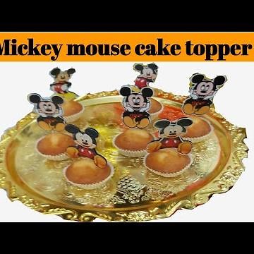 cake topper tutorial/ DIY cake topper/ mickey mouse cake topper