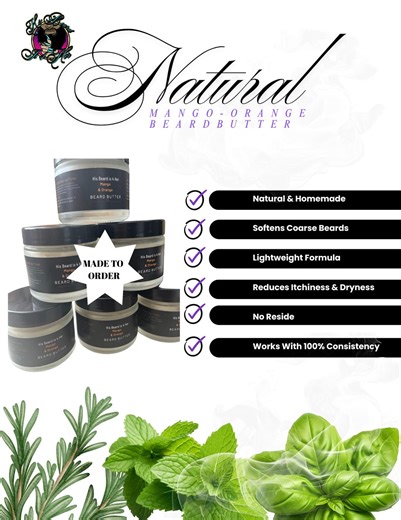 Mango Orange Beard Butter | Natural Moisturizer | Softens & Strengthens | Beard Care | Gift for Him | Hydrating | - Etsy