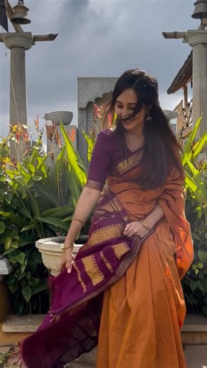 Aariya on Instagram: "Obsessed with this Rust Orange drop from @mahat_fashions Location @maharshbamboostays"