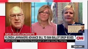 31K views · 113 reactions |  WATCH: Florida League President Patricia Brigham joins CNN New Day alongside Lake County Supervisor of Elections and Former State Senator Alan Hayes (R) to discuss a proposed bill in our state legislature that would ban drop boxes used for mail-in ballots and modify our vote-by-mail process. | League of Women Voters of Florida | Facebook