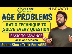 Age Problems Tricks and Shortcuts Video Lecture - CLAT