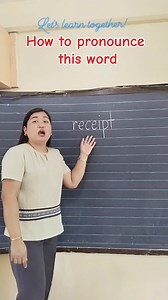 How to pronounce receipt #pronunciation #reading #education | Teacher Anne