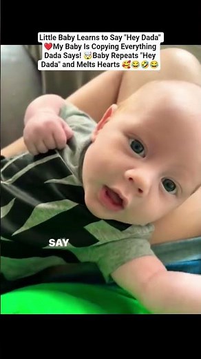 Little Baby Learns to Say"Hey Dada"My Baby Is Copying Everything Dada Says!Baby Repeats"Hey Dada"