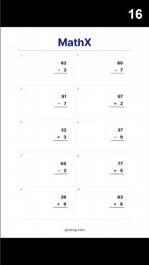 Free Beginner Math Worksheet #6 | Addition & Subtraction Practice #Shorts