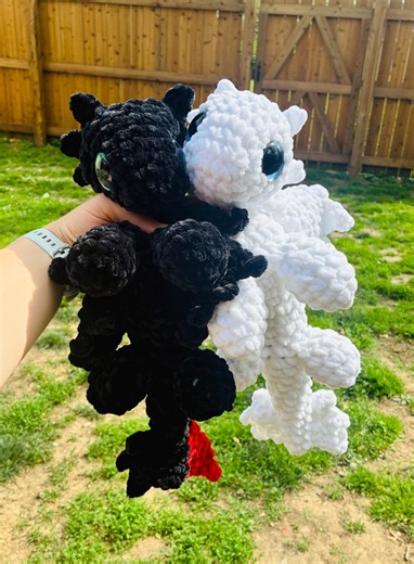 Crochet Small Toothless Dragon Plushie - Etsy