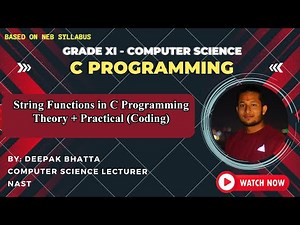 C Programming Tutorial: String Functions Theory + Practical ( Coding )