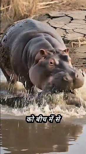 Hippo vs Crocodile: Kaun jitega? 🐊 Hippo ka asli chehra! #facts #animals #factnodeofficial