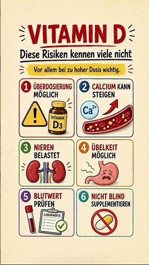 Vitamin D: Diese Risiken kennen viele nicht ‼️ ⚠️