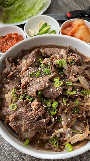 Vince Vasquez on Instagram: "I made this 🔥bulgogi recipe the other day and I can’t get enough. My friend was very kind to share this recipe with me and it’s a great blend of sweet, salty and meaty. This goes great wrapped in lettuce with an accompaniment of Korean side dishes. The secret is the Korean pear! It brings a mild sweetness and helps make a thick sauce. Bulgogi makes great leftovers that can be incorporated into kimchi fried rice, japchae or even tacos! Ingredients 2 lbs thin sliced r