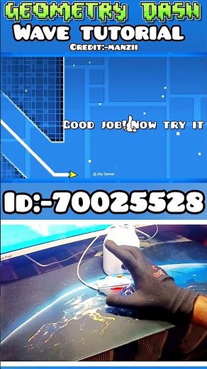 WAVE TUTORIAL In Geometry Dash #gdcommunity #geometrydashshort