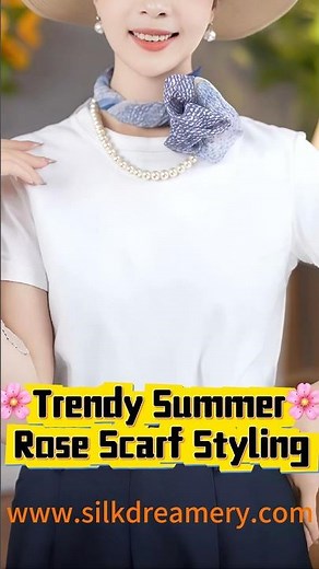 ✨ Summer Scarf Hack: Rose Knot in 20 Seconds! 🌹 Instant Chic Vibes ☀️ #grwm #chicstyle #ootd #howto