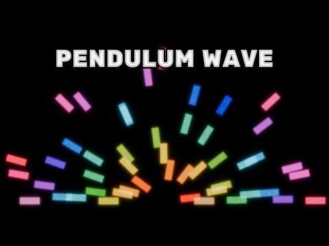 Rainbow pendulum wave with relaxing guitar and polyrhythms - #pendulumwave