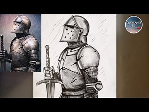 Easy Knight Drawing Tutorial | Warrior & Fighter Step by Step | How to draw a Knight.
