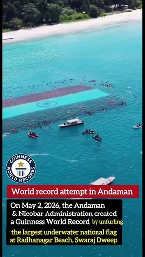 World record ✨in Andaman &Nicobar 🥳🥳#underwaterindianflage