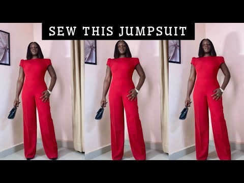 How to Sew a Jumpsuit Step-by-Step for Beginners | Cutting & Sewing Tutorial