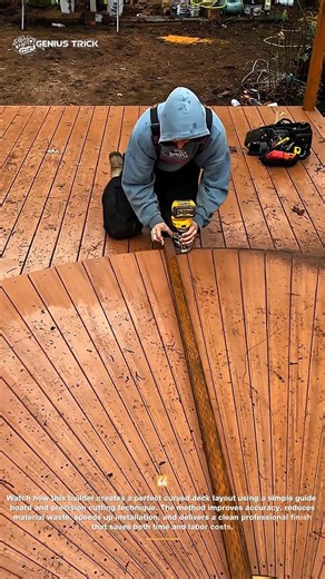 Deck Building Trick Revealed #ConstructionTips #WoodworkingHack #DIYShorts