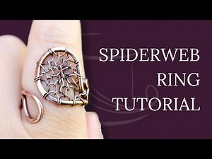 Make this DIY Wire Wrapped Spiderweb Ring!