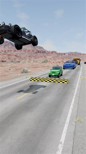 Small to Giant Cars vs Speedbump - BeamNG.drive #beamng #beamngdrive #crash 1028