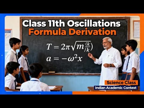 Class 11 Physics Chapter 14 – Oscillations | Complete Formula Derivation in Just 2 Minutes