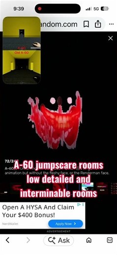 A-60 jumpscare rooms low detailed and Interminable rooms #roomslowdetailed #interminablerooms