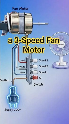 Electric Fan Speed Control Wiring (220V) #Shorts #HowItWorks #Electronics