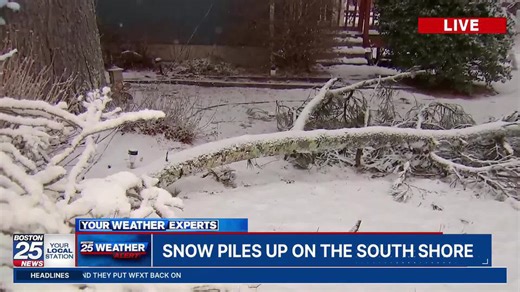 Snow piles up on the South Shore