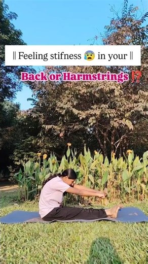 Feeling stiffness in your back or tightness in your hamstrings ? #yoga #backpain #explore #frontbend
