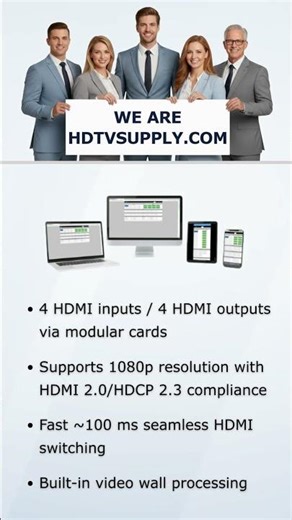 WolfPack 4K 30 Hz 4x4 HDMI Matrix with Multiviewer & 2x2 Video Wall & HDCP 2 2 8