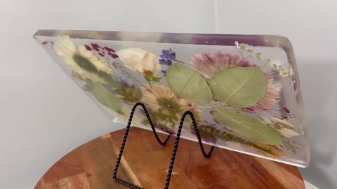 Floral Resin Serving Tray, Pressed Flowers, Decorative Home Accent - Etsy