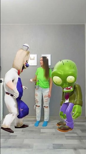 Magic remote: Zombie vs Ice Scream man #shorts