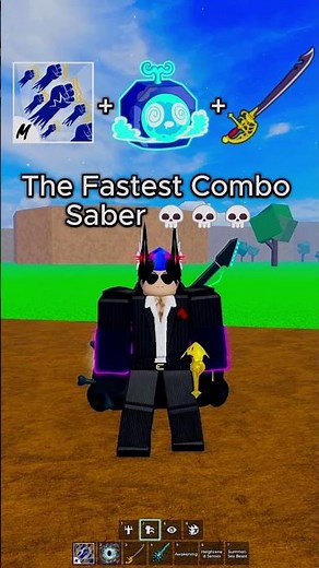 The FASTEST Saber Combo in Blox Fruits ⚡#roblox #bloxfruits