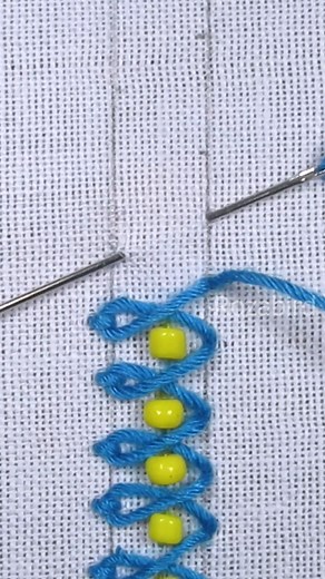 17K views · 248 reactions | Basic Basque Stitch Hand Embroidery Tutorial with Beads #satisfying #handembroidery #tutorial #fbreels #reelsfb #trending #viralreels #diy #viral #facebookreels #content #cute #fbreelsvideo #embroidery #stitch | RozaBird | Facebook