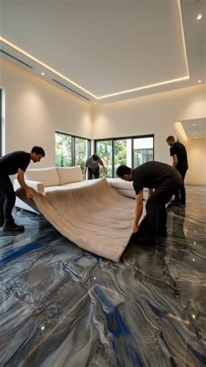 Wait Until You See This Stunning Modern Living Room at Night