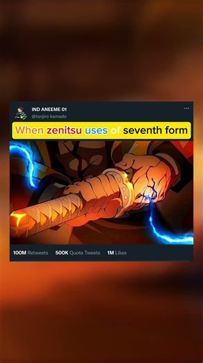 When zenitsu uses of seventh form #demonslayer #anime #shortsviral #trending #zenitsu