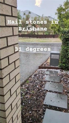 Hail stone 31 degrees heat #hailstorm #shorts