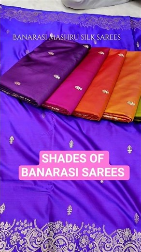 Shades of Banarasi Mashru Silk Sarees - To BUY This Saree WhatsApp us: +91 9278400650
