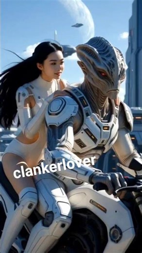 Imagine riding on a bike with ur alien bf :3 #alien #scifi #scififantasy #aivideo
