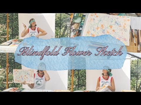 Blindfold Drawing Challenge: Trust Your Instincts With Colored Pencil Flowers